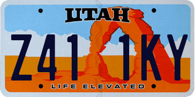 UT license plate Z411KY