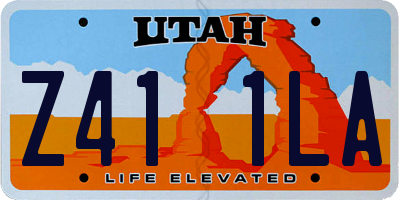 UT license plate Z411LA