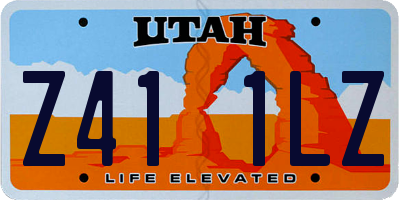 UT license plate Z411LZ