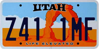 UT license plate Z411MF