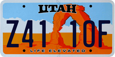UT license plate Z411OF