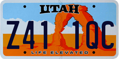 UT license plate Z411QC