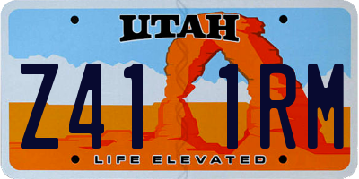 UT license plate Z411RM