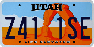 UT license plate Z411SE