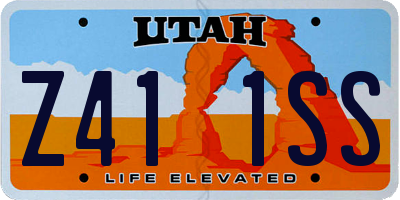 UT license plate Z411SS