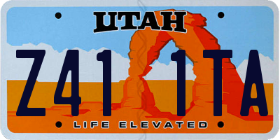 UT license plate Z411TA