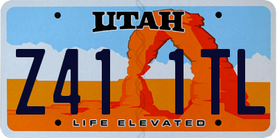 UT license plate Z411TL