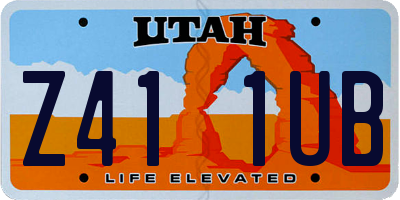 UT license plate Z411UB
