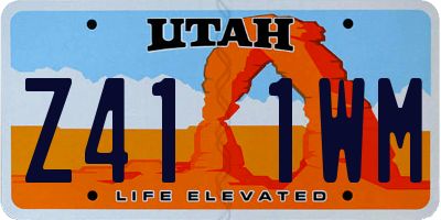 UT license plate Z411WM
