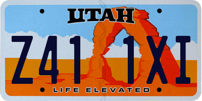 UT license plate Z411XI
