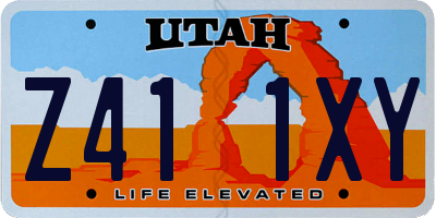 UT license plate Z411XY