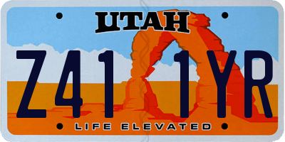 UT license plate Z411YR