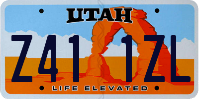 UT license plate Z411ZL