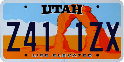 UT license plate Z411ZX