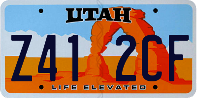 UT license plate Z412CF