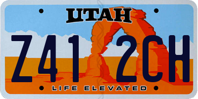 UT license plate Z412CH