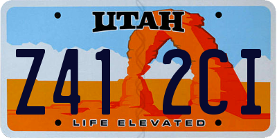 UT license plate Z412CI