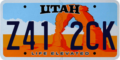UT license plate Z412CK