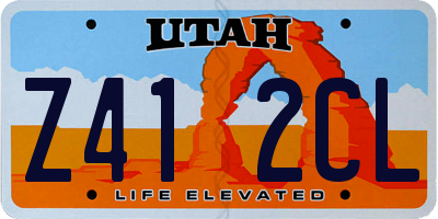 UT license plate Z412CL