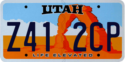UT license plate Z412CP