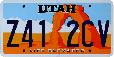 UT license plate Z412CV