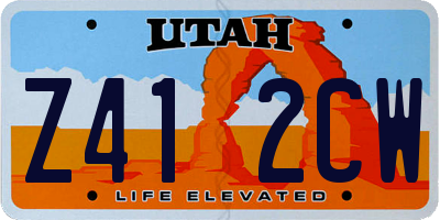 UT license plate Z412CW