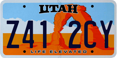 UT license plate Z412CY