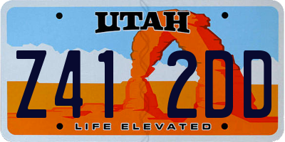 UT license plate Z412DD