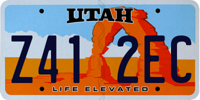 UT license plate Z412EC