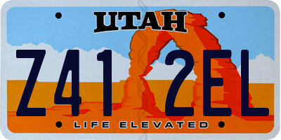 UT license plate Z412EL
