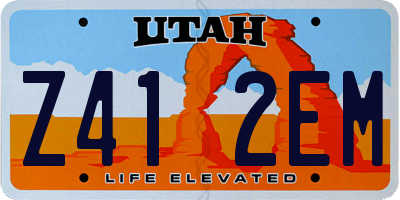 UT license plate Z412EM