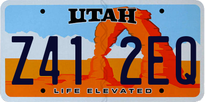 UT license plate Z412EQ