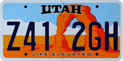 UT license plate Z412GH