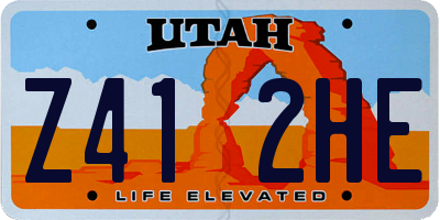 UT license plate Z412HE