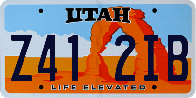UT license plate Z412IB