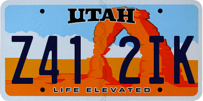 UT license plate Z412IK
