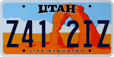 UT license plate Z412IZ