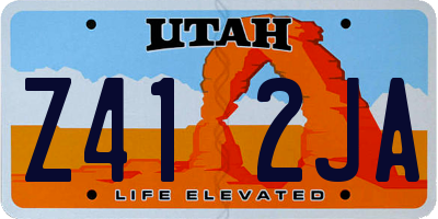 UT license plate Z412JA