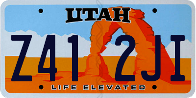 UT license plate Z412JI