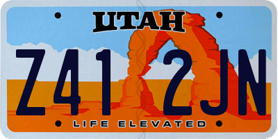 UT license plate Z412JN