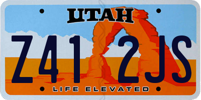 UT license plate Z412JS