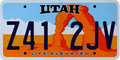UT license plate Z412JV