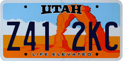 UT license plate Z412KC