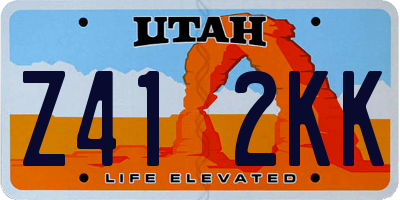 UT license plate Z412KK