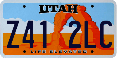 UT license plate Z412LC