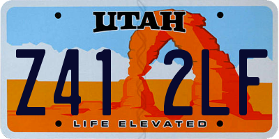UT license plate Z412LF