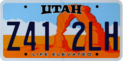 UT license plate Z412LH