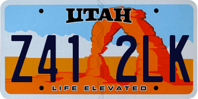 UT license plate Z412LK