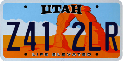 UT license plate Z412LR