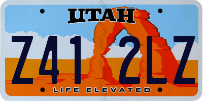 UT license plate Z412LZ
